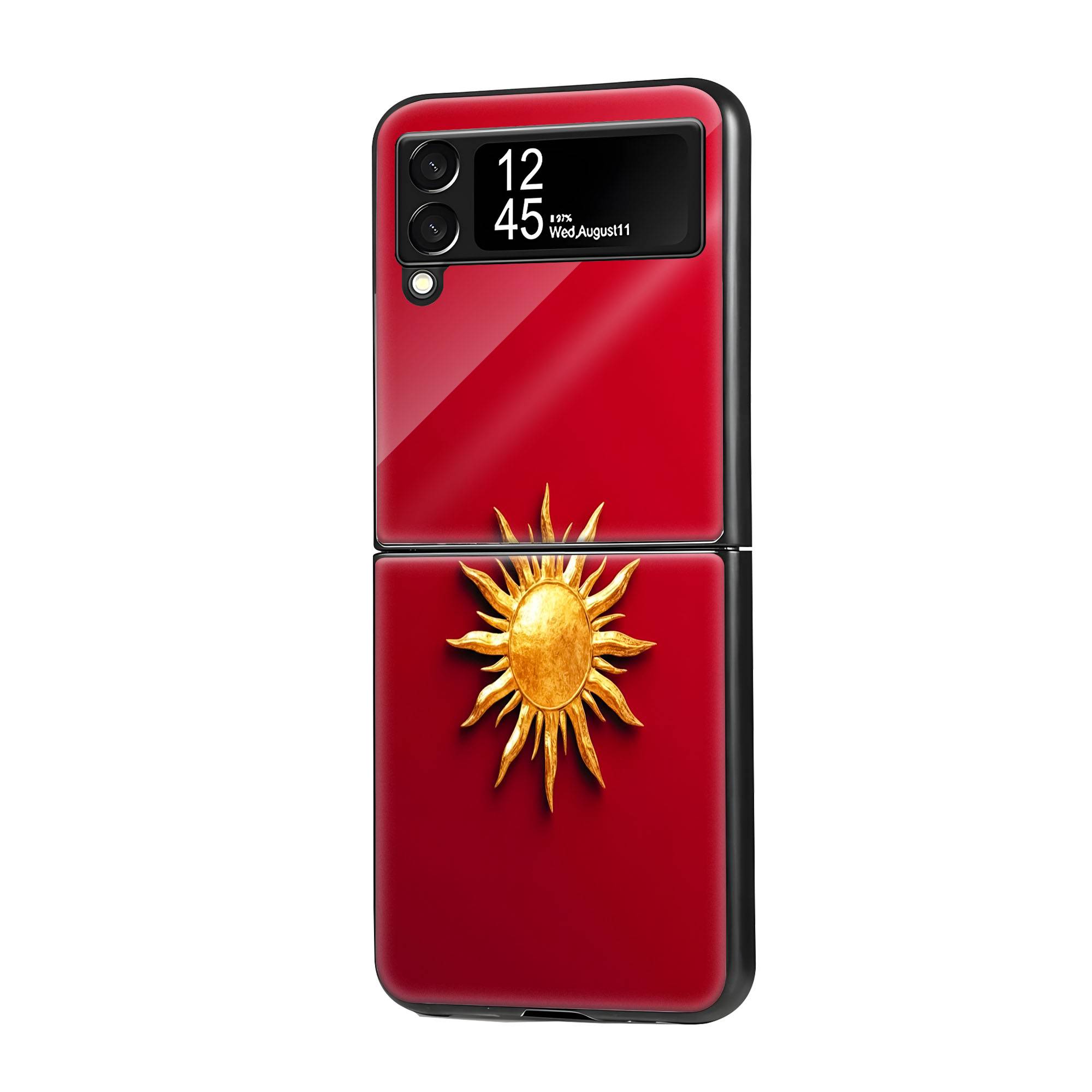 Celestial Sun Samsung Z Flip Glass Case