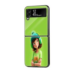 Cartoon Girl Samsung Z Flip Glass Case