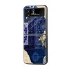 Blue Medallion Samsung Z Flip Glass Case
