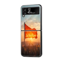Bhagwa Dhwaj Samsung Z Flip Glass Case