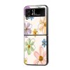 Abstract Floral Samsung Z Flip Glass Case
