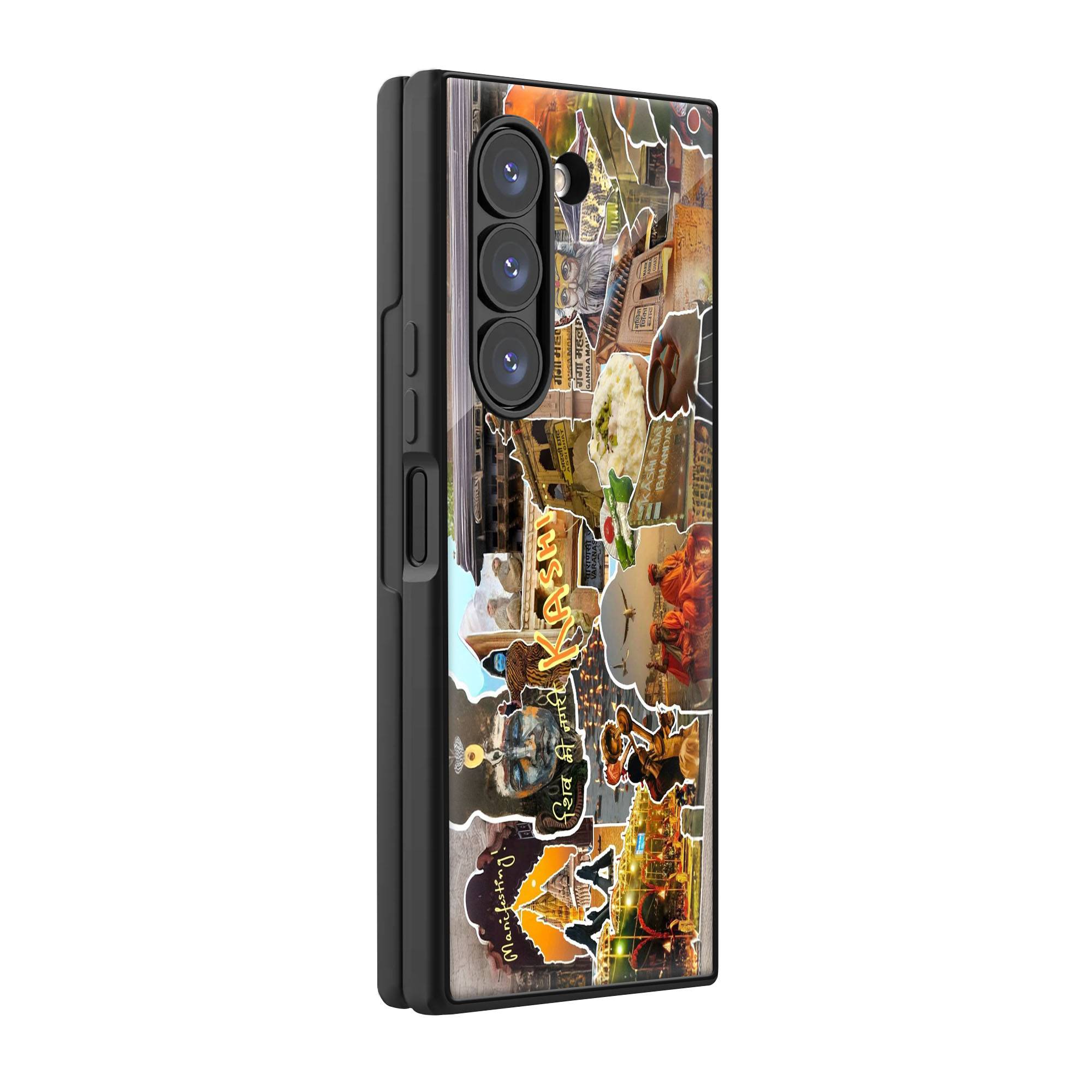 Varanasi Nagari Samsung Z Fold Glass Case