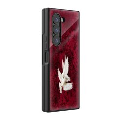 Romantic Doves Samsung Z Fold Glass Case