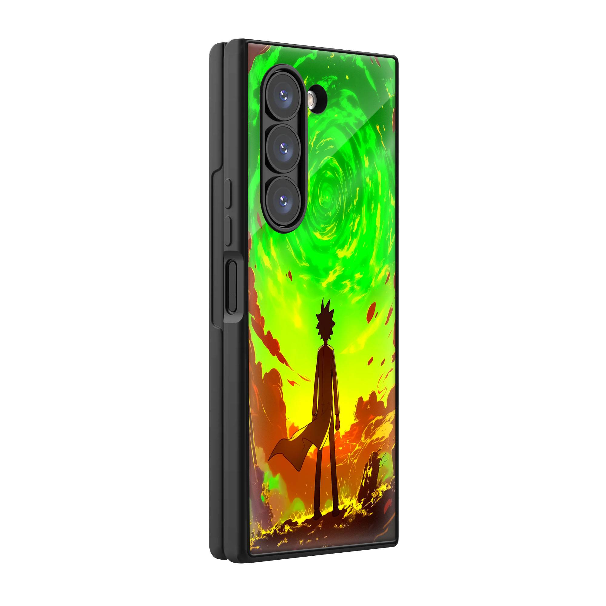 Rick and Morty Samsung Z Fold Glass Case