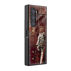 Red Leopard Carpet Samsung Z Fold Glass Case