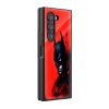 Red Gritty Digital Samsung Z Fold Glass Case