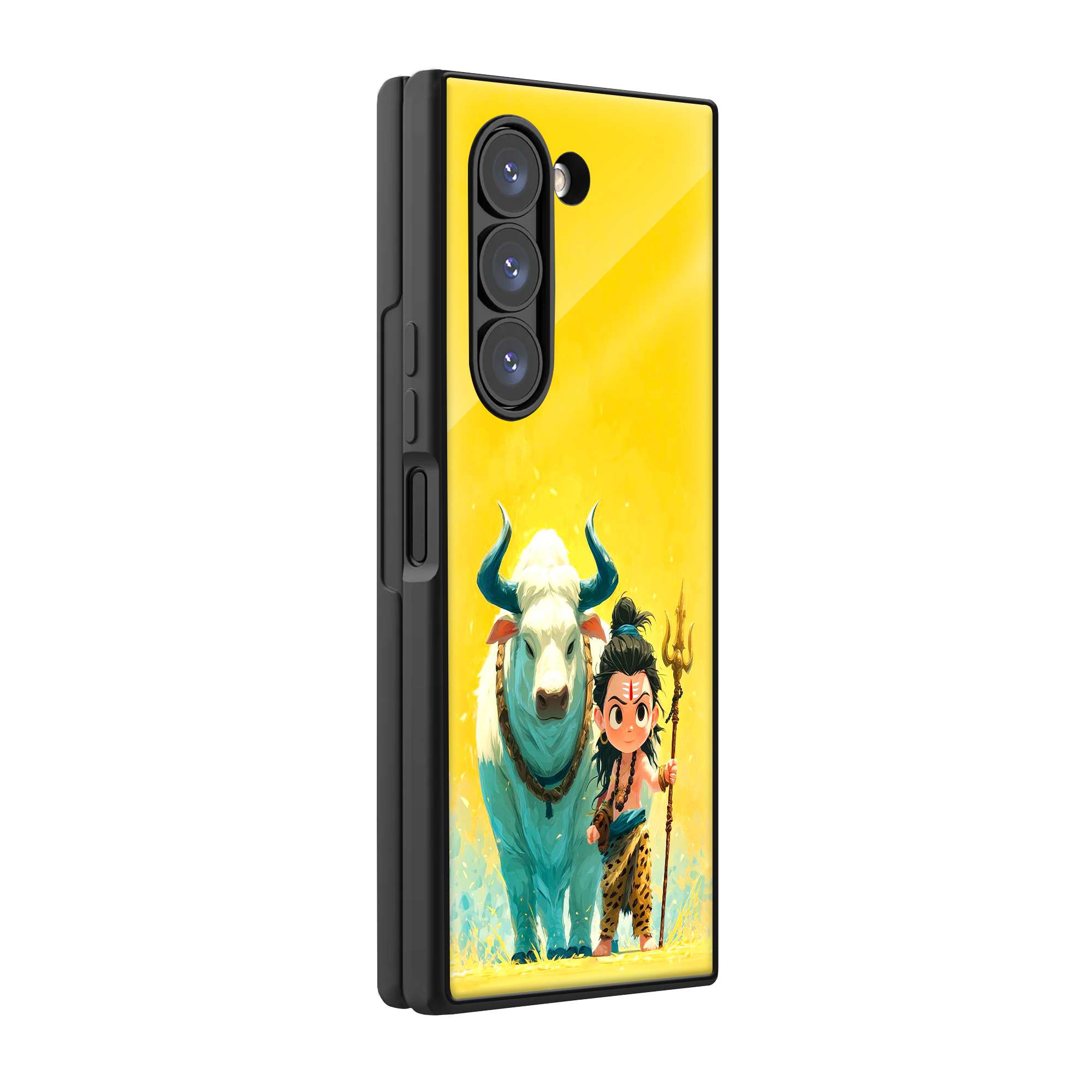 Little Mahadev & Nandi Samsung Z Fold Glass Case