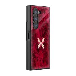 Little Red Butterfly Samsung Z Fold Glass Case