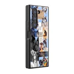 Radhakrishna collage Samsung Z Fold Glass Case