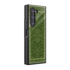 Green Persian Carpet Samsung Z Fold Glass Case