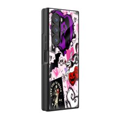 Gothic Couple Samsung Z Fold Glass Case