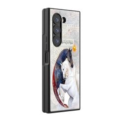 Dual Tone Horse Samsung Z Fold Glass Case