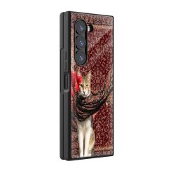 Domestic Cat Rug Samsung Z Fold Glass Case