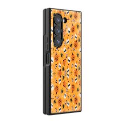 Cute Halloween Doodle Samsung Z Fold Glass Case