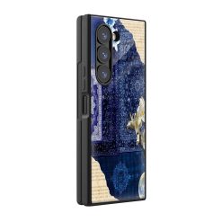 Blue Medallion Samsung Z Fold Glass Case