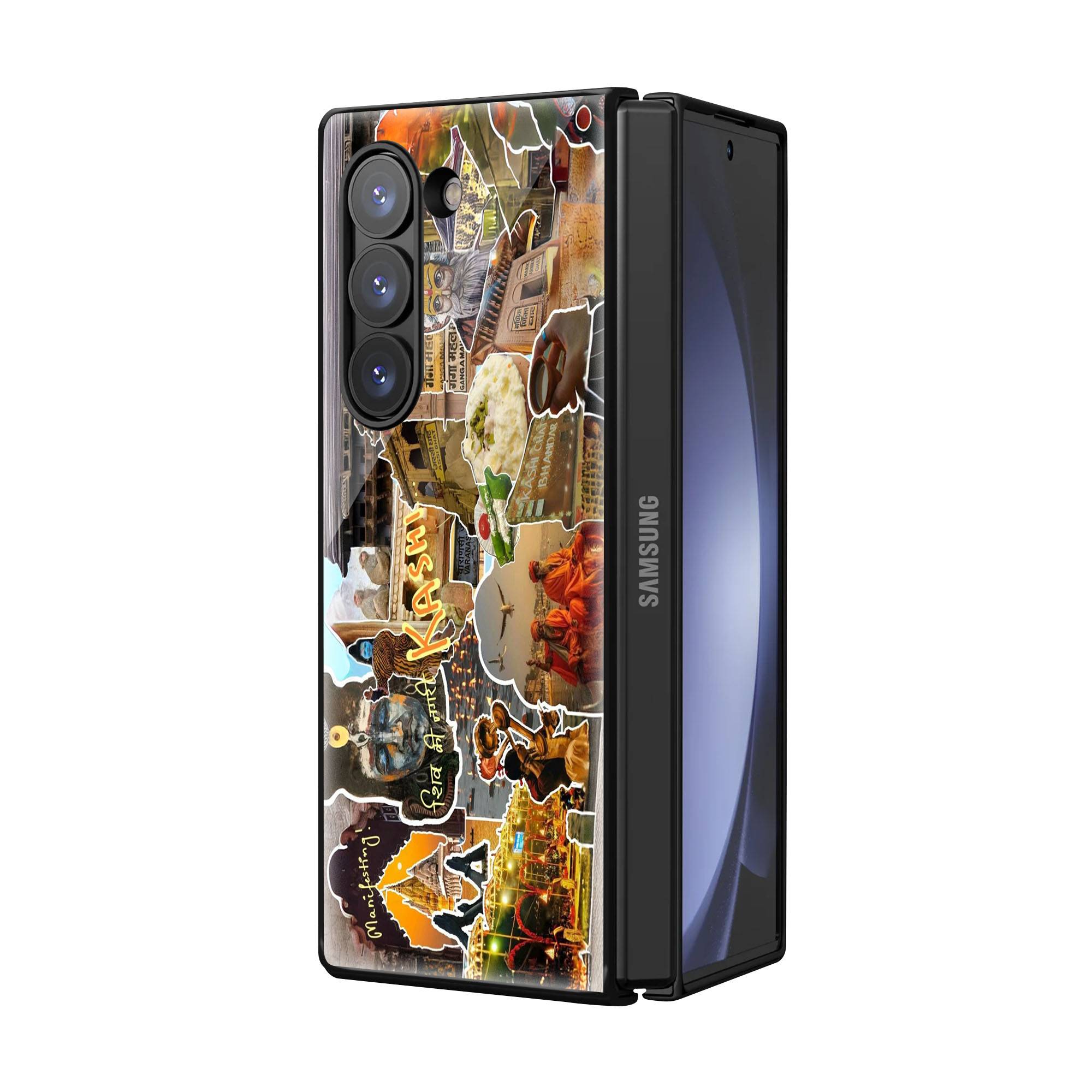 Varanasi Nagari Samsung Z Fold Glass Case - Image 2