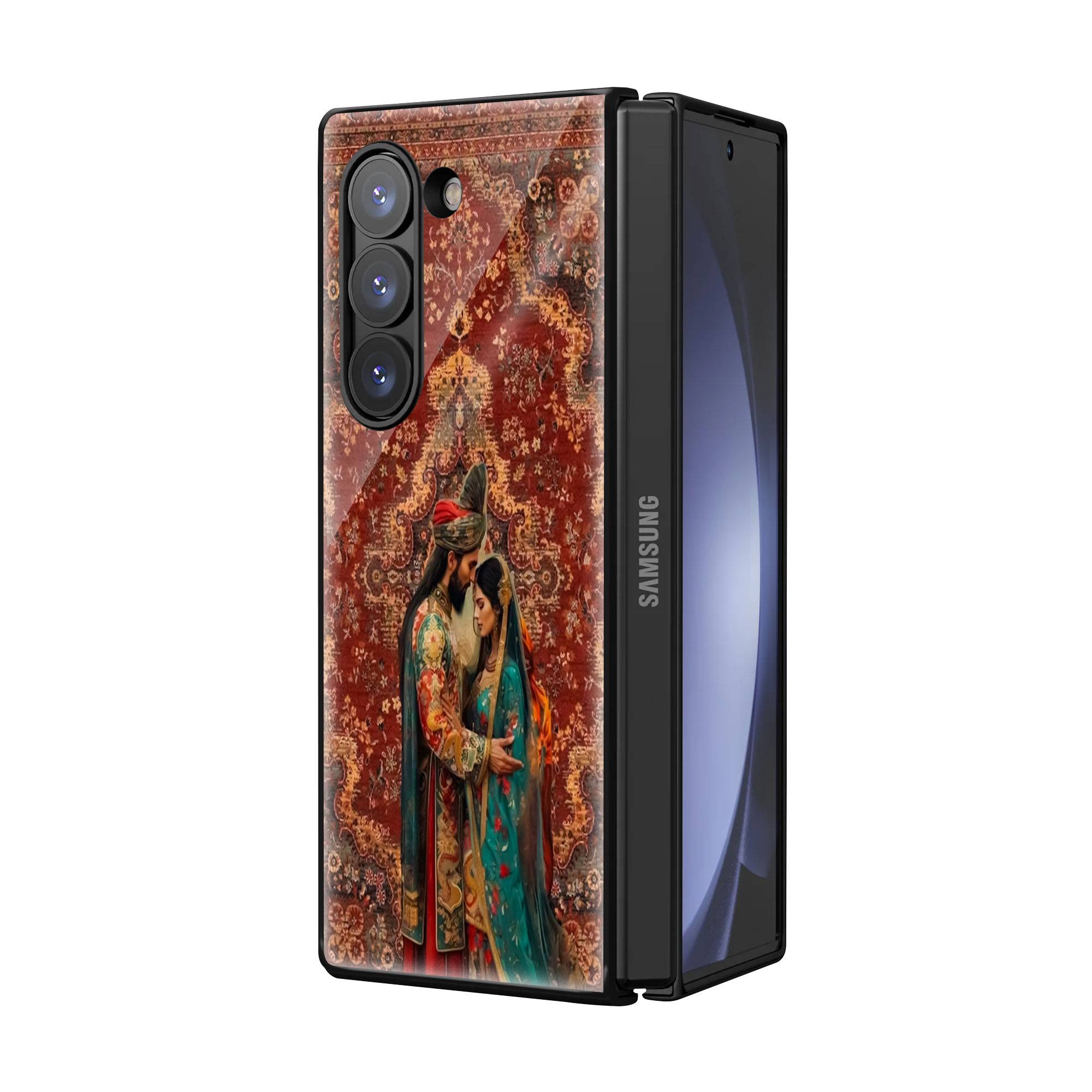 Turkish Couple Rug Samsung Z Fold Glass Case - Image 2