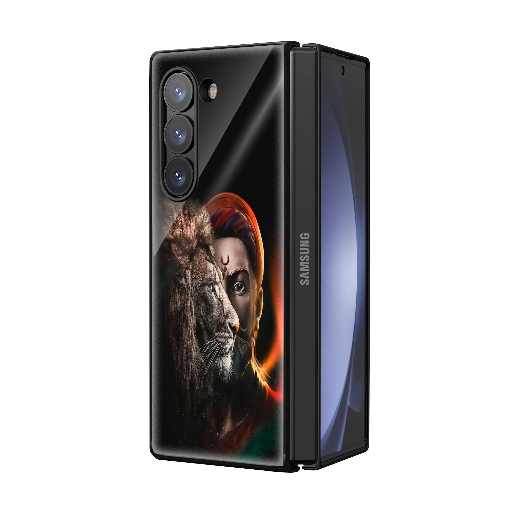 The Maratha Roar Samsung Z Fold Glass Case - Image 2
