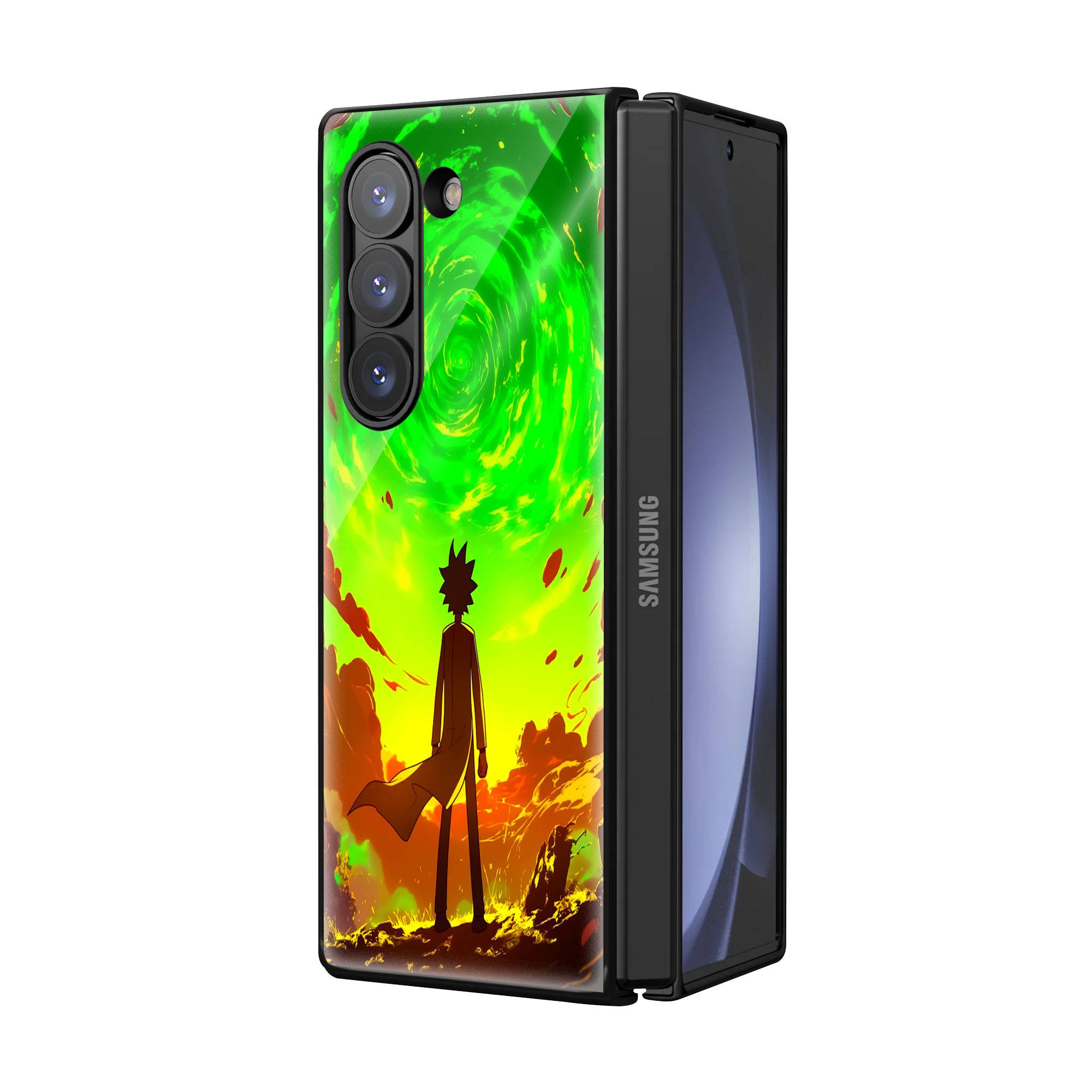 Rick and Morty Samsung Z Fold Glass Case - Image 2