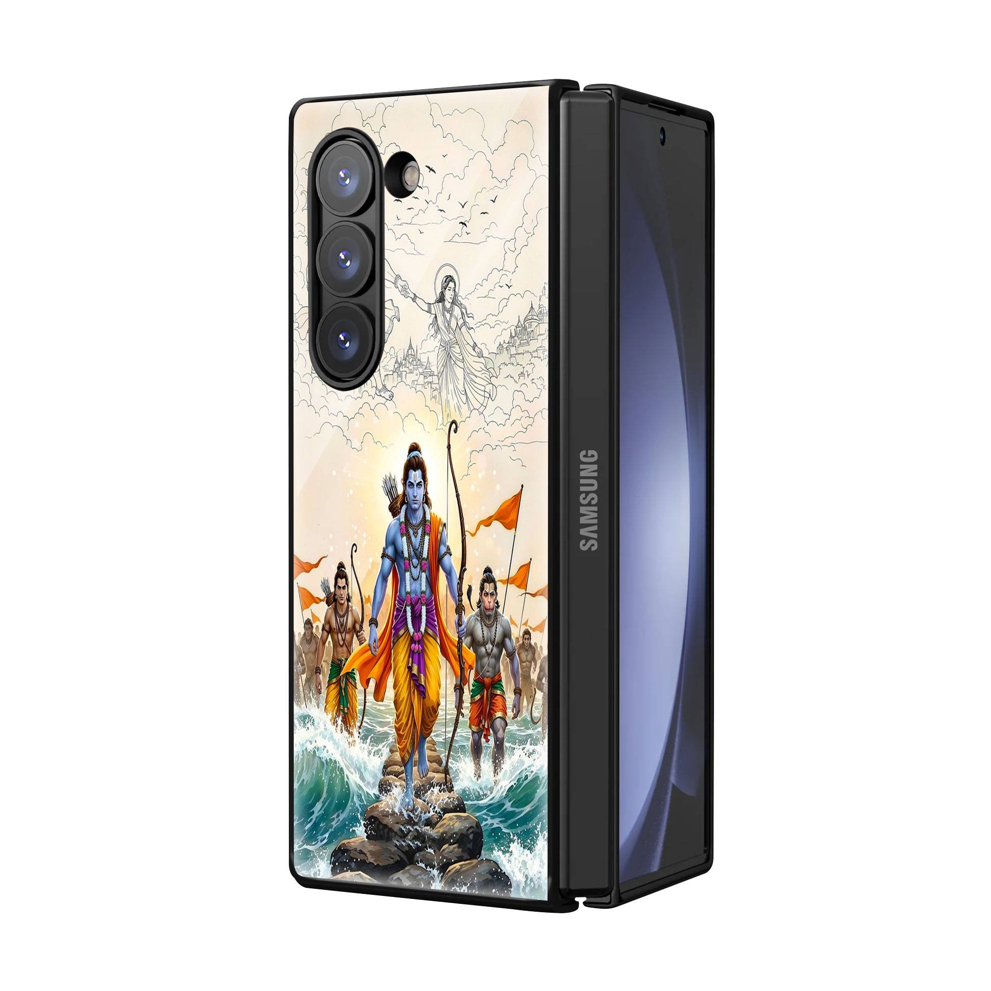 Ram Setu Samsung Z Fold Glass Case - Image 2