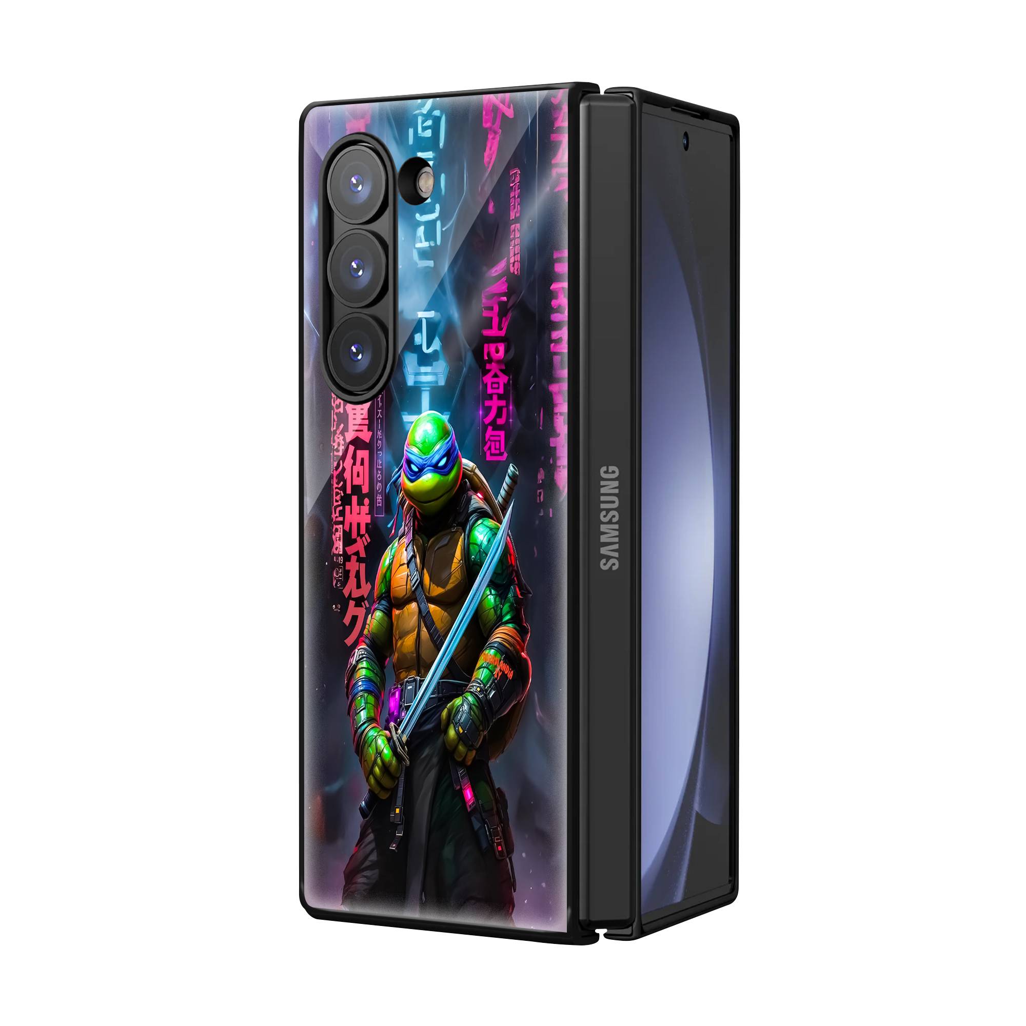 Ninja Turtle Samsung Z Fold Glass Case - Image 2
