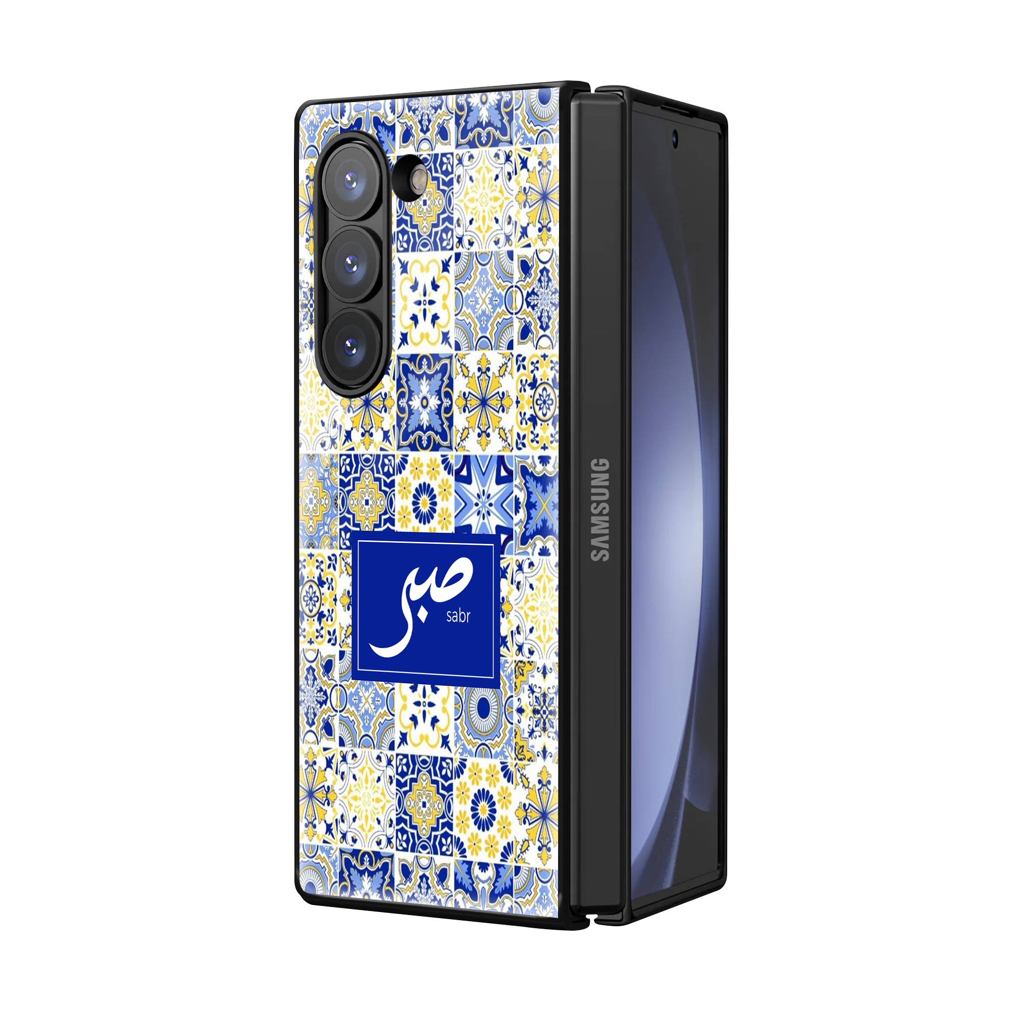 Geometric Tile Samsung Z Fold Glass Case - Image 2