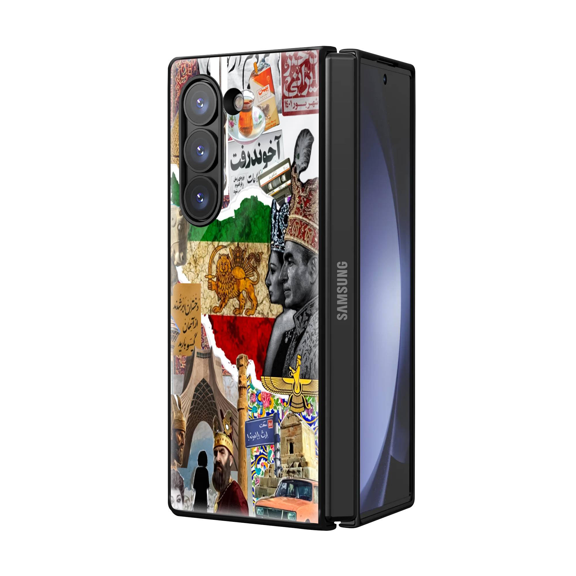 Faravahar Symbol Samsung Z Fold Glass Case - Image 2