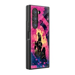 Pink Silhouette Samsung Z Fold Glass Case