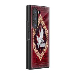Oriental Doves Rug Samsung Z Fold Glass Case