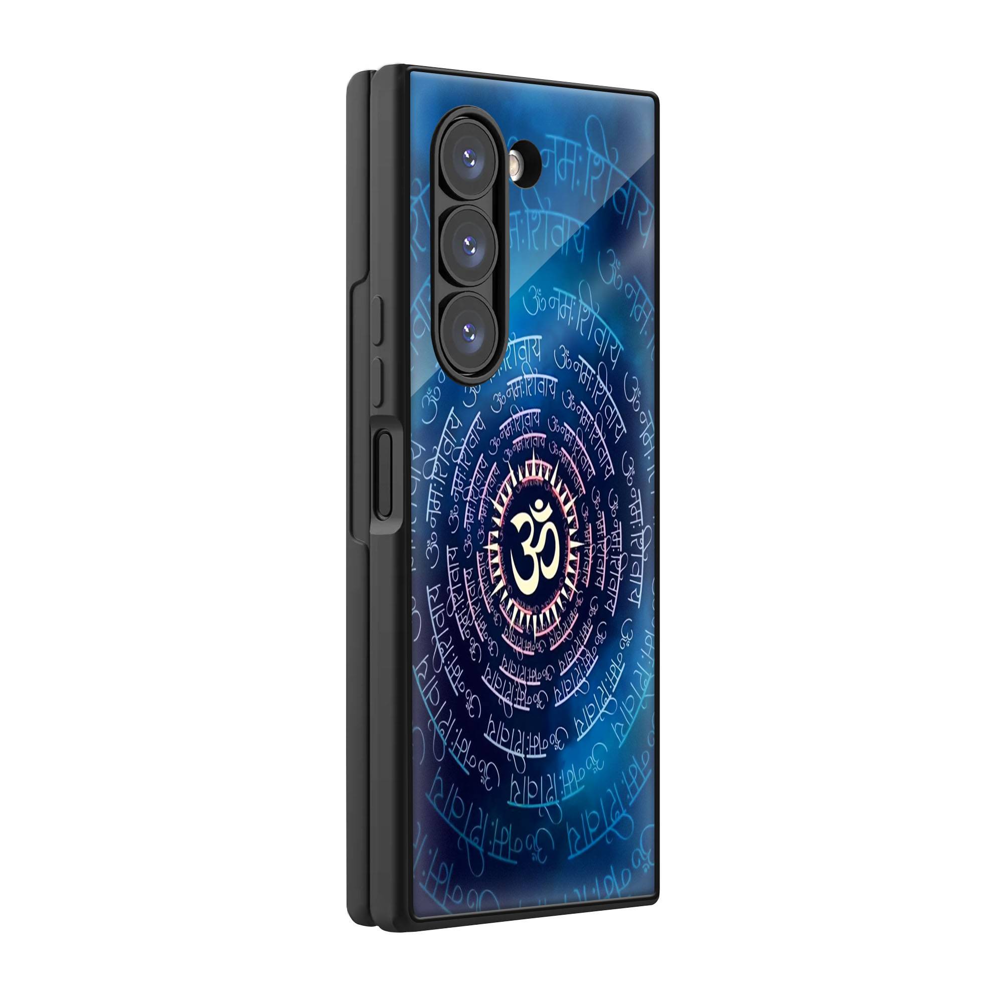 OM Namah Shivay Samsung Z Fold Glass Case