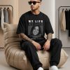 My Happiness Custom Black T-Shirt