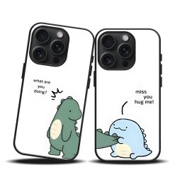 Little Dino Love Couple Mobile Case