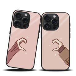 Cute Heart Couple Mobile Case