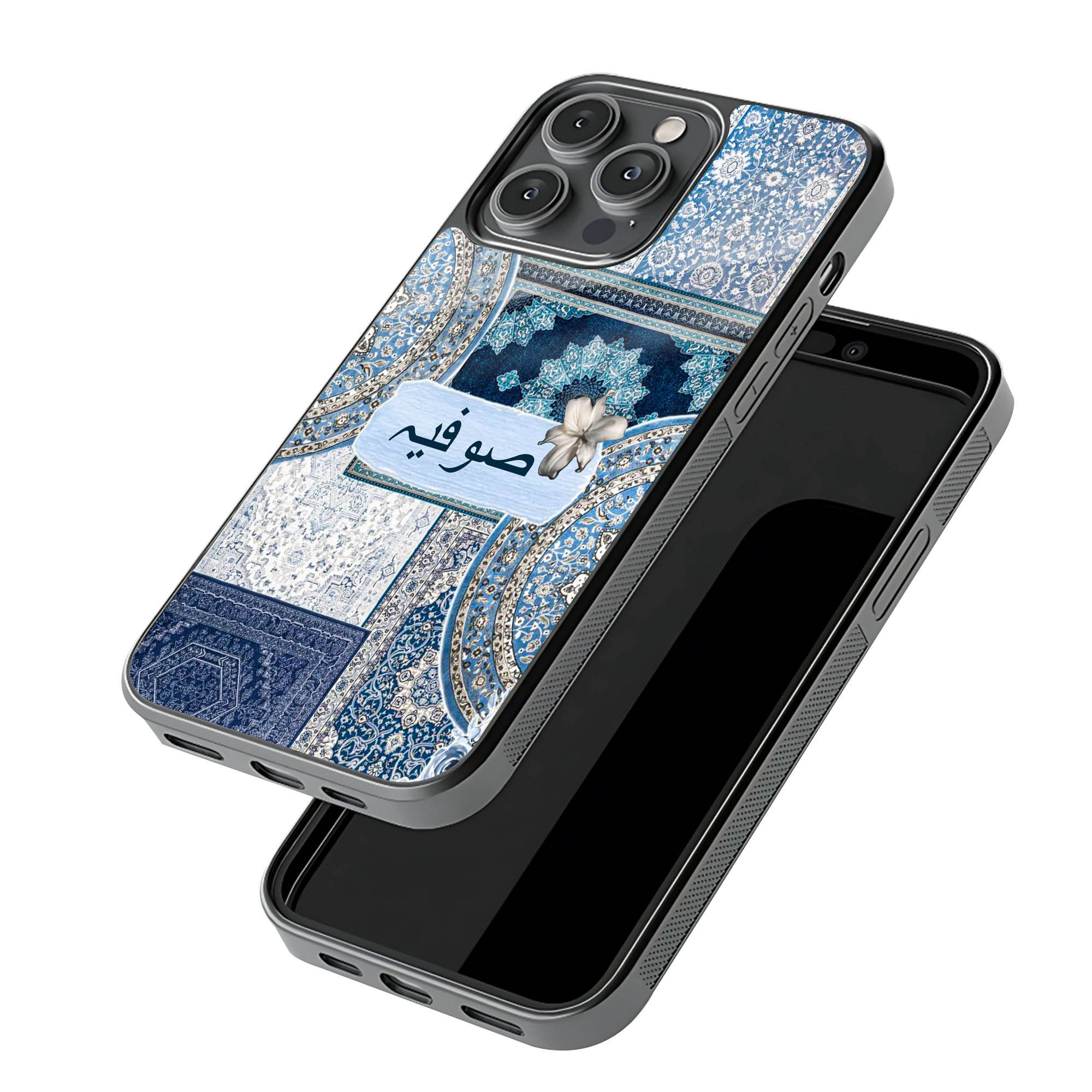 Indigo Medallion Glass Name Case - Image 3