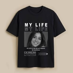 My Happiness Custom Black T-Shirt
