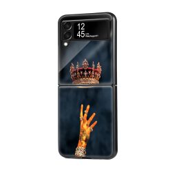 Ornate Crown Samsung Z Flip Glass Case