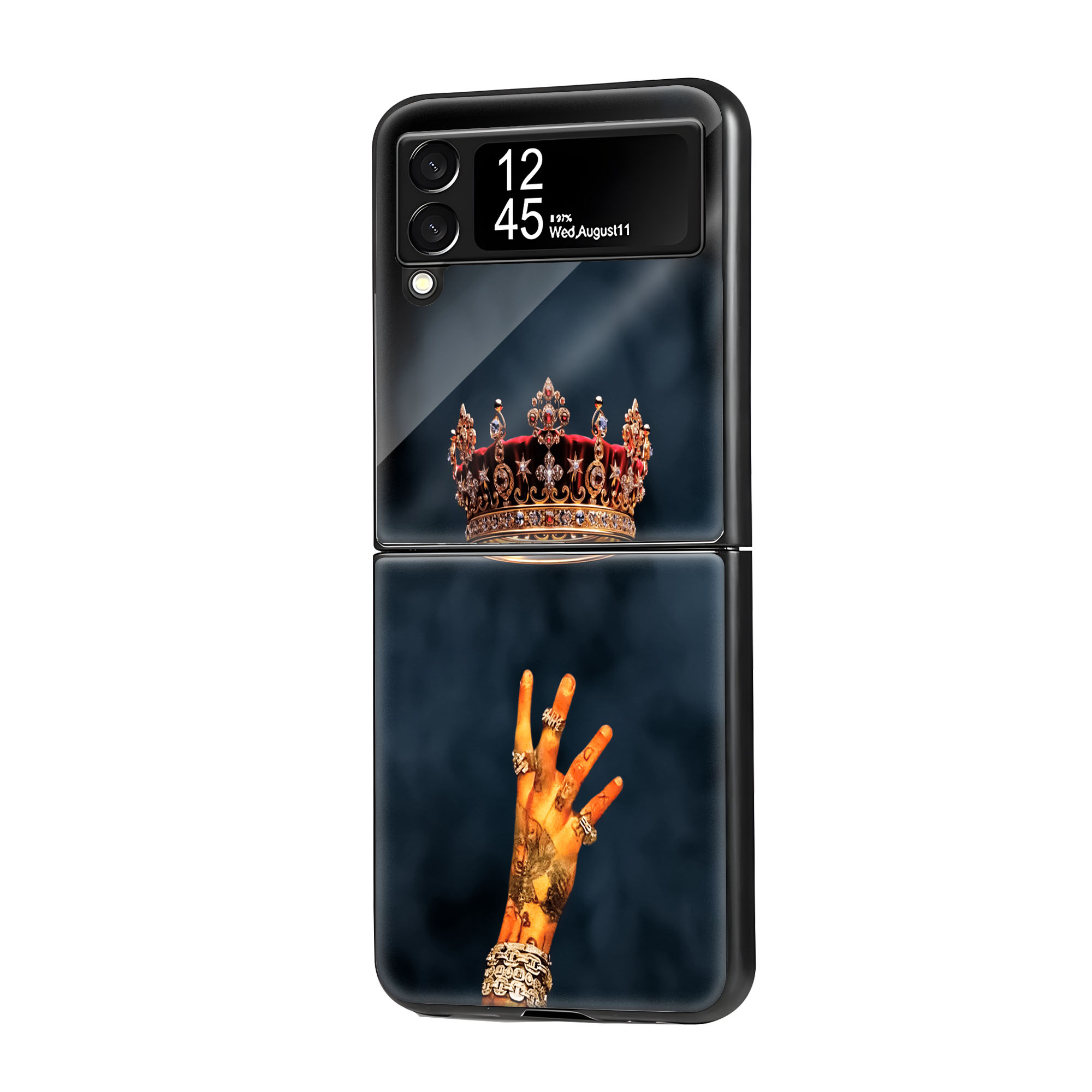 Ornate Crown Samsung Z Flip Glass Case