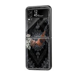 Minimalist Human Persian Rug Samsung Z Flip Glass Case