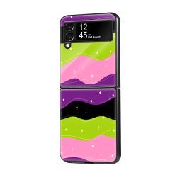 Wavy Stripes Samsung Z Flip Glass Case