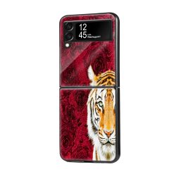 Tiger Portrait Samsung Z Flip Glass Case