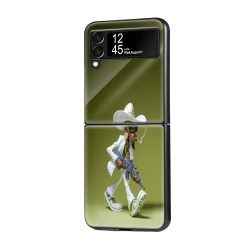 Stylized Gangster Samsung Z Flip Glass Case