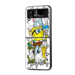 SpongeBob Samsung Z Flip Glass Case