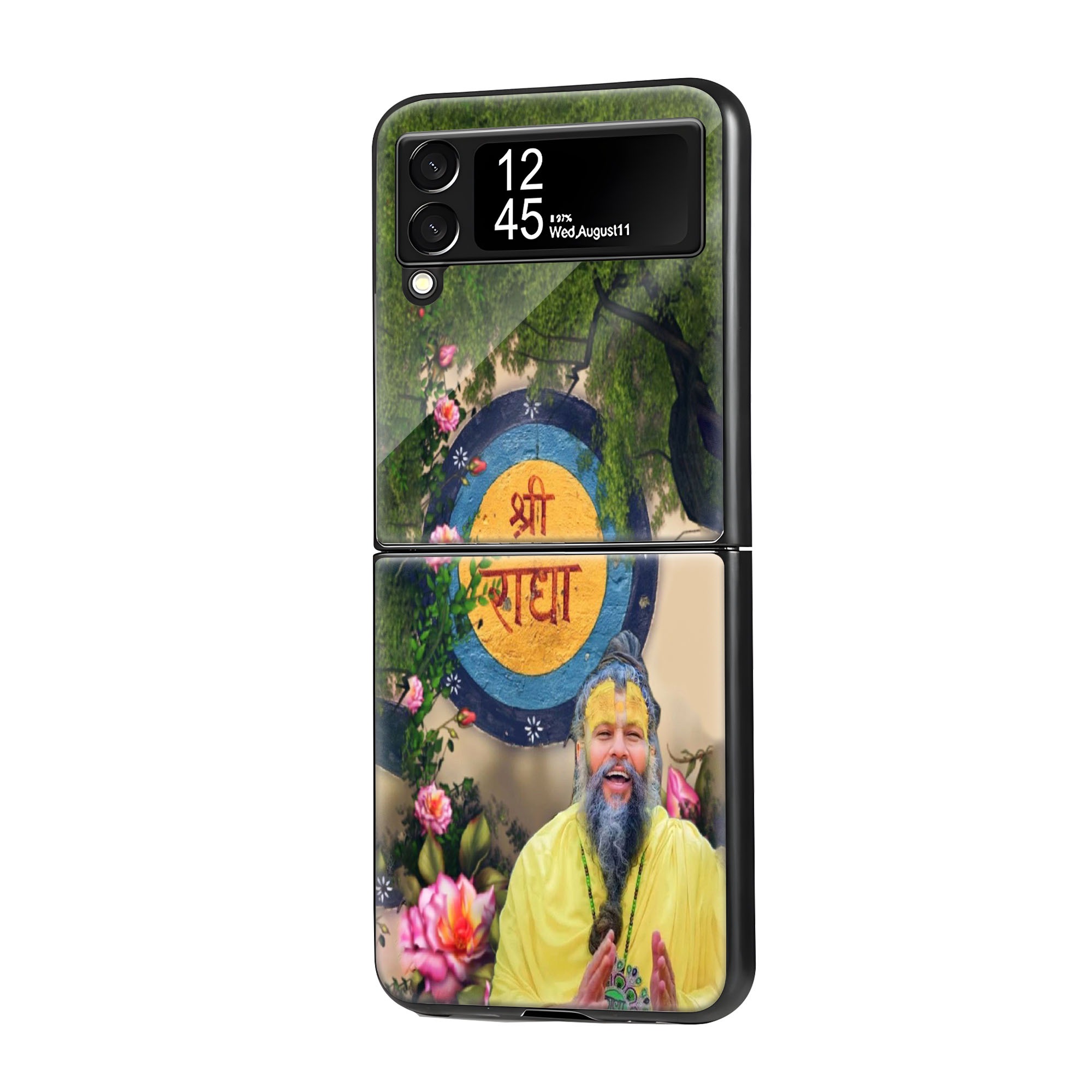 Shri Radha Samsung Z Flip Glass Case