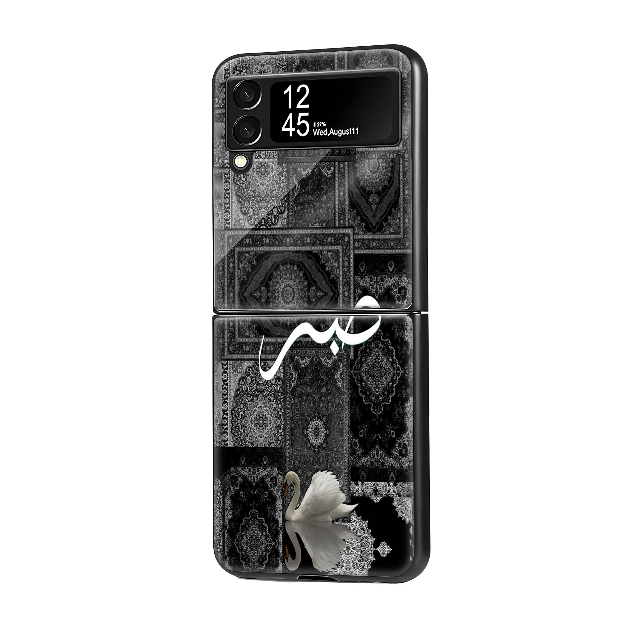 Sabr Monochrome Samsung Z Flip Glass Case