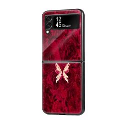 Little  Red Butterfly Samsung Z Flip Glass Case