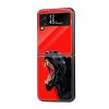 Roaring Black Panther Samsung Z Flip Glass Case