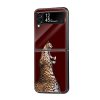 Leopard Minimalist Art Samsung Z Flip Glass Case