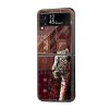 Red Leopard Carpet Samsung Z Flip Glass Case