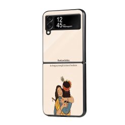 Krishna Hug Samsung Z Flip Glass Case