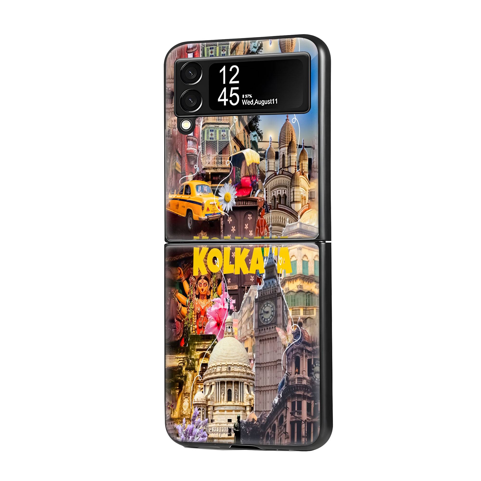 Kolkata Aesthetic Samsung Z Flip Glass Case